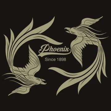 Phoenix logo vector Stock Illustration