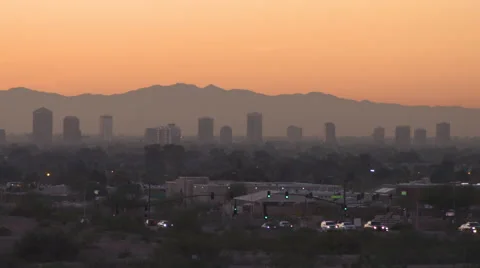 Phoenix Mountain Highway Cityscape Vídeos de archivo 65428698