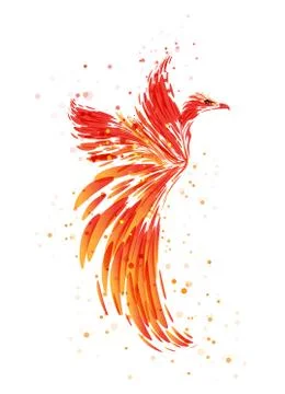 Phoenix - Mythical Bird Stock Illustration