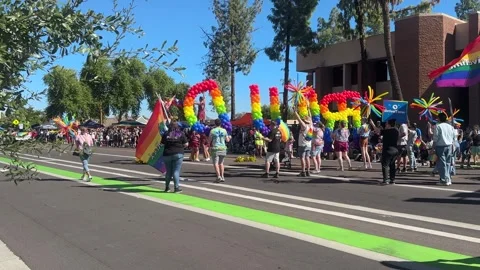 Phoenix Pride Parade 스톡 동영상 326084493