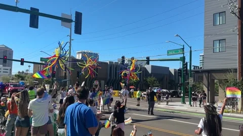 Phoenix Pride Parade 스톡 동영상 326084606