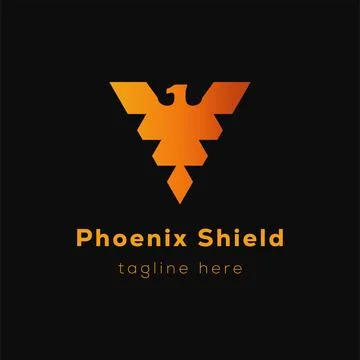 Phoenix shield Logo Stock Illustration