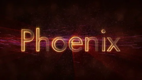 Phoenix - Shiny looping city name text animation Stock Footage 99608460