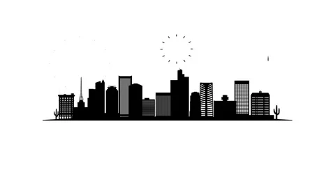 Phoenix skyline bounce animation 4K Stock-Footage 315683902
