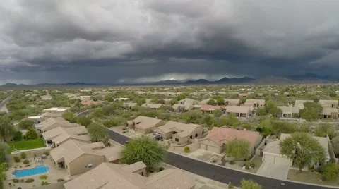 Phoenix Storm Aerial Stock Footage 45013787