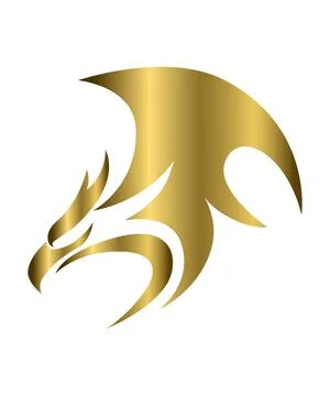 Phoenix symbol gold Stock Illustration