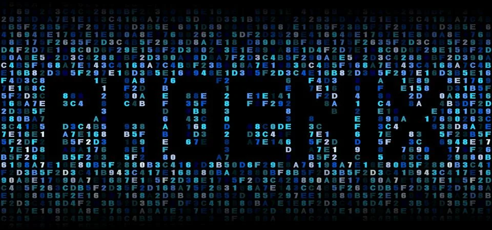 Phoenix text on hex code illustration Stock-Illustration