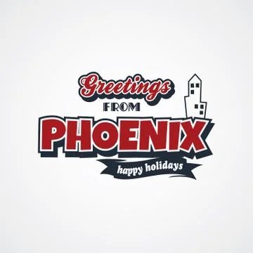 Phoenix vacation greetings theme Ilustração Stock
