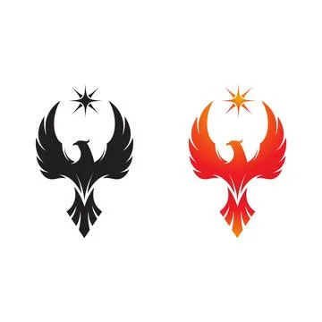 Phoenix vector icon illustration Stock Illustration