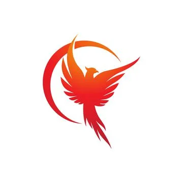 Phoenix vector icon illustration Stock Illustration