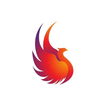 Phoenix vector icon illustration Stock Illustration