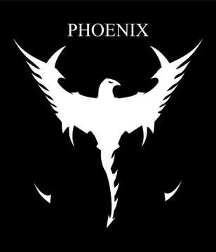 Phoenix. White Phoenix Stock Illustration