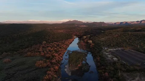 Phon D. Sutton Recreation Area Along The Lower Salt River Stock-Footage 203055808