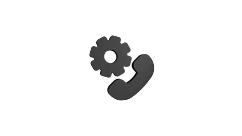 Phone 3D rendering rotating gear mechanism wheel for teamwork success Stock Footage 313465617