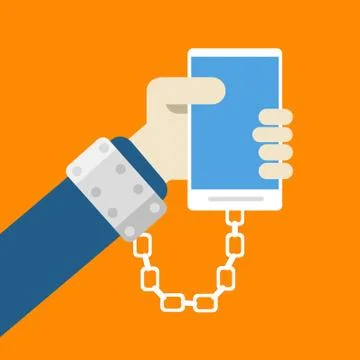 Phone addiction Stock Illustration