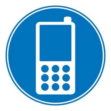 Phone allowing sign Stock Illustration