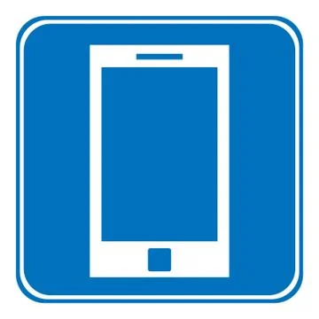 Phone allowing sign Illustrazione stock