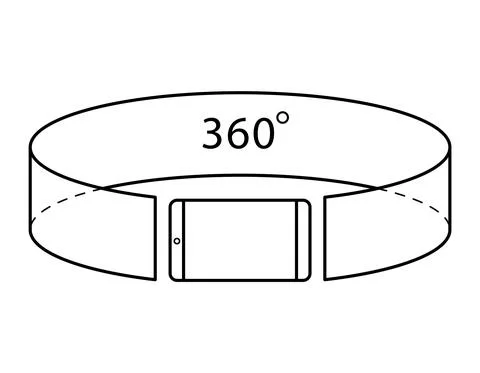 Phone and 360 screen, AR concept Stock Illustration