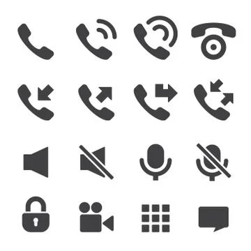 Phone and call icon Stock Illustration