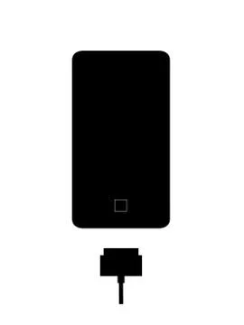 Phone and connector Illustrazione stock