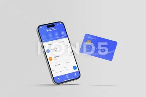 Phone and credit card mockup Modello PSD