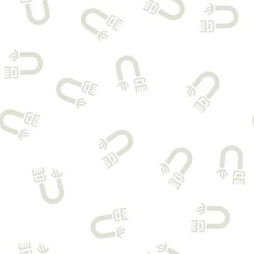 Phone and data wire glyph vector seamless pattern Stock Illustration