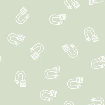 Phone and data wire line vector seamless pattern Illustrazione stock