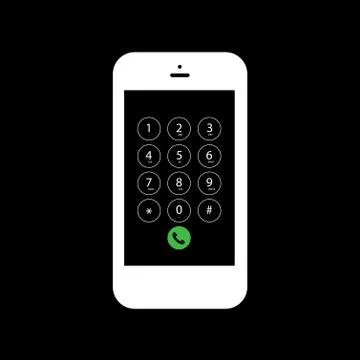 Phone and flat keypad Stock Illustration