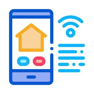 Phone and Internet Icon Vector Outline Illustration Stockillustratie