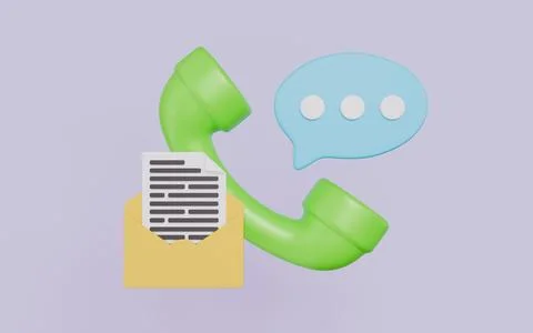 Phone and mail representing a digital conversation and data exchange Stock Illustration