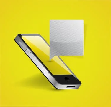 Phone and message bubble Stock Illustration