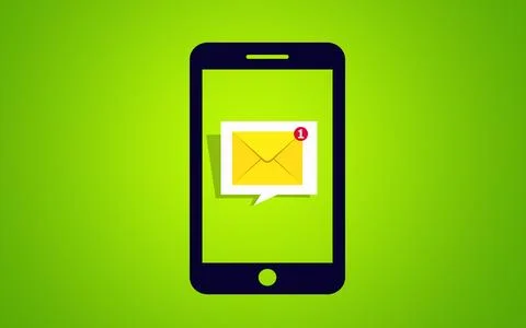 Phone and message icon set Stock Illustration