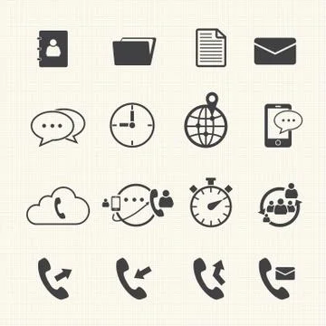 Phone and telecommunication. Vector Stock Illustration