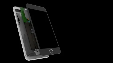 Phone apart straight Stock Footage
