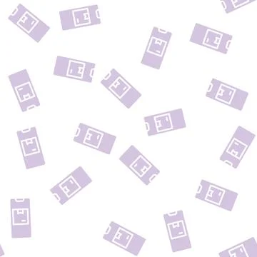 Phone app for tracking delivery glyph vector seamless pattern 스톡 일러스트
