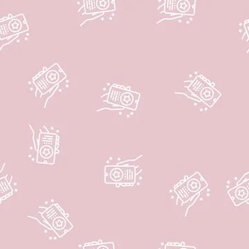 Phone application bonus line seamless pattern Illustrazione stock