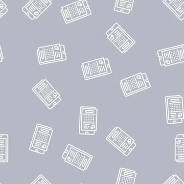 Phone application lotto line seamless pattern Stock Illustration