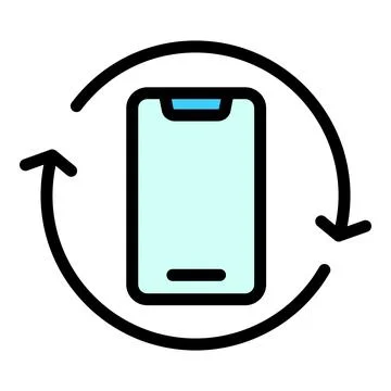 Phone backup icon vector flat Illustrazione stock