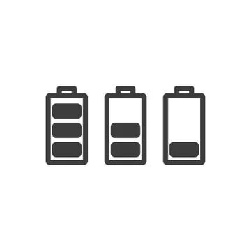 Phone battery icon on white background Stock Illustration