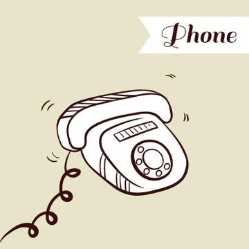 Phone On Beige Background Stock Illustration