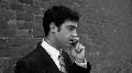 On the phone. Black and white. HD Footage