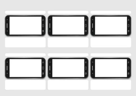 Phone black layout of presentation template Stock Illustration