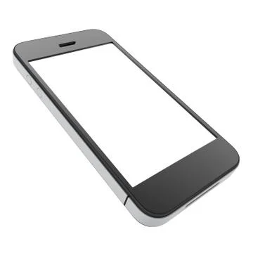 Phone with blank screen isolated on white background イラスト素材