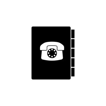 Phone Book Flat Vector Icon Stock Illustration