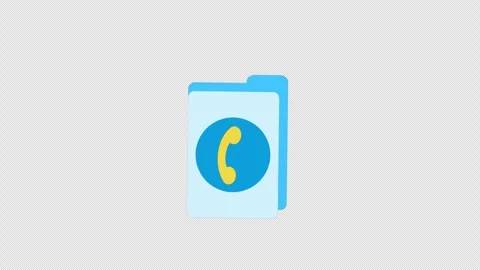 Phone book icon animation loop motion graphics video transparent background.. Stock Footage 240891367