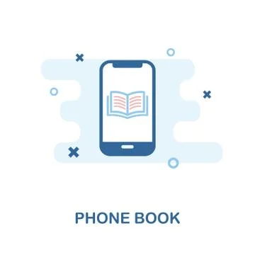 Phone Book icon. Simple element illustration. Phone Book pixel perfect icon Stock Illustration
