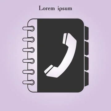 Phone book simbol. Stock Illustration