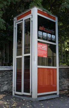 The phone booth Stock Photos