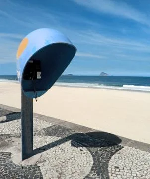 Phone booth in Rio Foto stock
