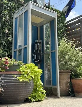 A phone booth in the wild Stock Photos